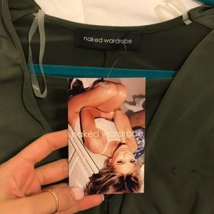 Deep V-Neck Naked Wardrobe Bodysuit